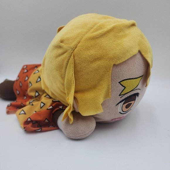 Sega Demon‎ Slayer Kimetsu no Yaiba Zenitsu Agatsuma 15" Plush Yellow Sad Laying - Picture 6 of 8